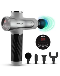 beatXP Bolt Go Massager Gun With Touch Display, 4 Attachments, 4000mAh Battery For Men & Women