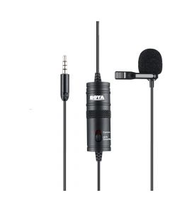 Boya BYM1 Lavalier Condenser Microphone with 20ft Audio Cable for Canon Nikon DSLR Camcorders for iPhone X 7 Plus Audio Video Recorder