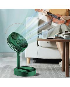 MD Powerful Rechargeable Telescopic Table Table Fan with Height and 3 speed Adjustable Folding Fan for Office Desk, Home,kitchen