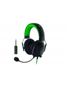 Razer BlackShark V2 Wired Gaming Headphone With USB Sound Card, Triforce Titanium 50 mm Drivers, 3.5mm Jack, 