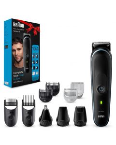 Braun All-in-One Men Trimmer With 100 Min Runtime, precision trimming comb For Face, Hair, Body, Ear, Nose, Private parts MGK5445 