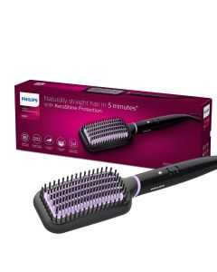 Philips Hair Straightener Brush with Silk Protect technology, Dark Wine BHH880/10