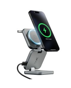 Boat FlexCharge 360 15W Wireless Charger With Magnetic Magsafe, LED Indicator, Anti-Slip Finish For Iphone, Apple Watch & AirPods 