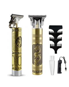 Nebula N-085 Buddha Smart Cordless Rechargeable Hair Trimmer Zero Gapped Baldheaded T-Blade For Close Cutting with 3 Guide Combs Brush