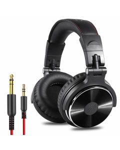 OneOdio Studio Wired Headphone Bass Headsets with 50mm Driver Shareport and Mic for DJ Monitoring Mixing Guitar PC TV (Minor cushion torn)