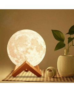 3D 7 Color Changing Moon Night Rechargeable Lamp with Stand Night lamp for Bedroom Lights for Adults and Kids Home Room Beautiful Indoor Lighting