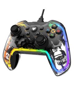 EvoFox Elite X RGB Wired Gaming Controller With 2 Programmable Macro Back Buttons, Adjustable Dual Vibration Motors,Turbo Mode,Analog Triggers, High Precision joysticks,Low Latency Plug