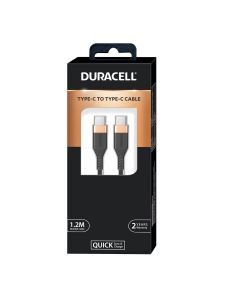Duracell 100W 5A Type C To Type C Braided Charging Cable For Mobile, Laptop, Tablets & Macbook