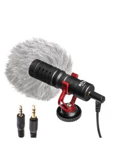 Boya BY-MM1 Super-Cardioid PREMIUM Shotgun Microphone Compatible with iPhone/Android Smartphones For Podcast, Vlogging and Recording