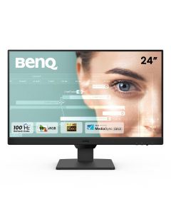 BenQ 24" FHD IPS Monitor With 1920x1080p, 100Hz, 99% sRGB, Eye-careU, Dual HDMI. Display Port, Bezel-Less GW2490 