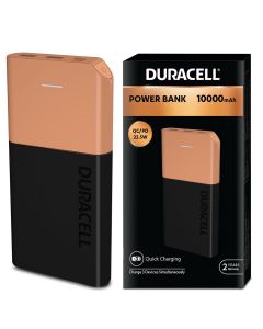 Duracell 10000 Mah Power Bank , 22.5W Fast Charging, 1 Type C, 2 USB Port