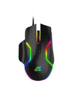 Ant Esports GM340 Gaming Mouse with Braided Cable,8 Programmable Buttons,Upto 12800 DPI
