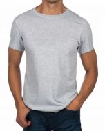 M&M Men Grey Solid Round Neck T-Shirt XL