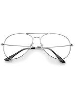 RENEW Silver UV Protected Sunglasses for Men & Women (Clear/Transparent) 