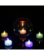 Virat Flameless 6 MultiColor auto changing LED Tealights Birthday/ Festival / Anniversary / All purpose (batteries included) (Pack of 6) High Quality Long Lasting