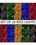 Virat Rice 5MT Set of 10 Lights Serial 16 Bulbs (Ladi) Decoration Lighting for Diwali Christmas,4-5 Mtrs  Pack of 10