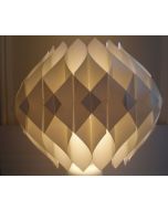 Diwali Diamond Shape Puzzle Ball Decorative Lamp Kandil for Diwali Home Balcony Decoration (White)