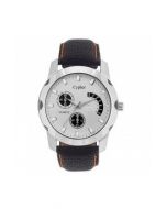 Cypher Blue Leather Analogue White Dial Men's Watch C3