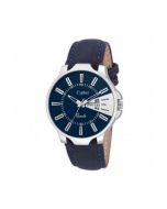Cypher Blue Leather Silver Blue Dial Analogue Boys And Mens Watch c3