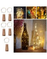 5Pcs Wine Bottle Lights with Cork Copper Wire String Lights,2M Battery Operated Fairy Light for Diwali Warm White