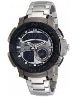 Skmei 1121 Analog-Digital Multi-functional Silver Chain Black Dial Men's Watch 