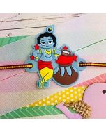kaira Little Krishna  Rakhi For Kids With KumKum Chawal