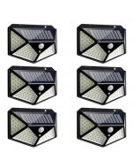 E-Made 100 LED High Bright Outdoor Emergency Solar Lights with Motion Sensor for Home and Garden Pack of 1