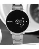 Cypher Paidu international Silver chain Analogue Black Dial Men's Watch