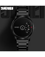 Skmei 1260 Black Analog Dial Men's Watch Black Chain With 6 Months Warranty